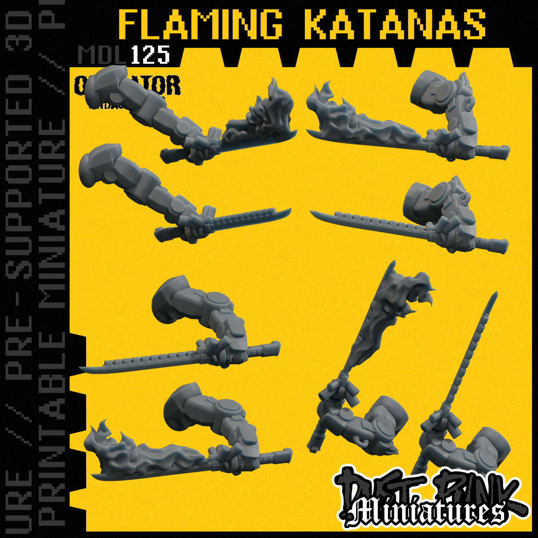 MDL125 FLAMING KATANAS [PRE-SUPPORTED]